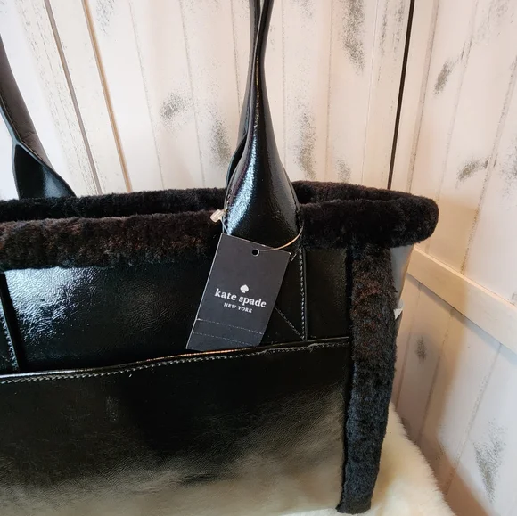 NWT Kate Spade Jett Faux Shearling Tote. - Picture 8 of 12